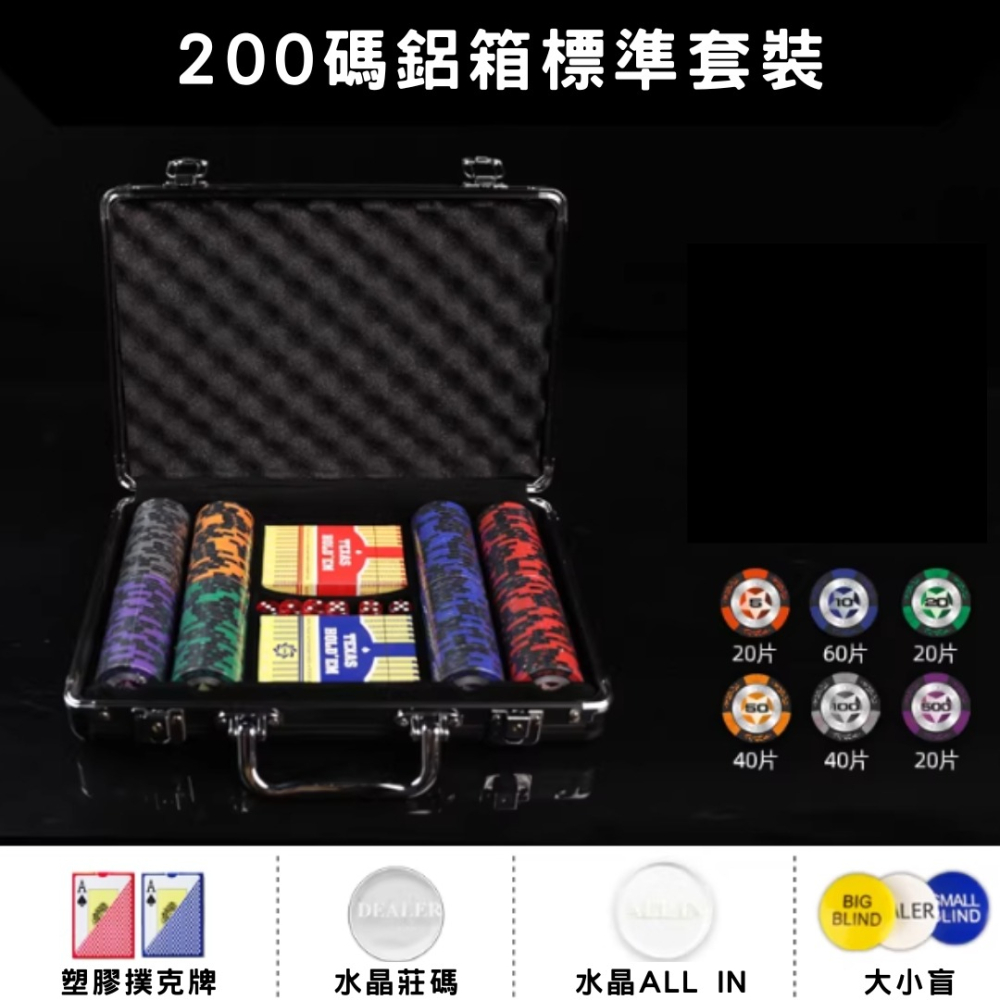 《4AM寅選》UNGROL 德州撲克 專業籌碼套裝 專業 完整 鋁箱 黏土 撲克牌 Texas hold＇em-細節圖2