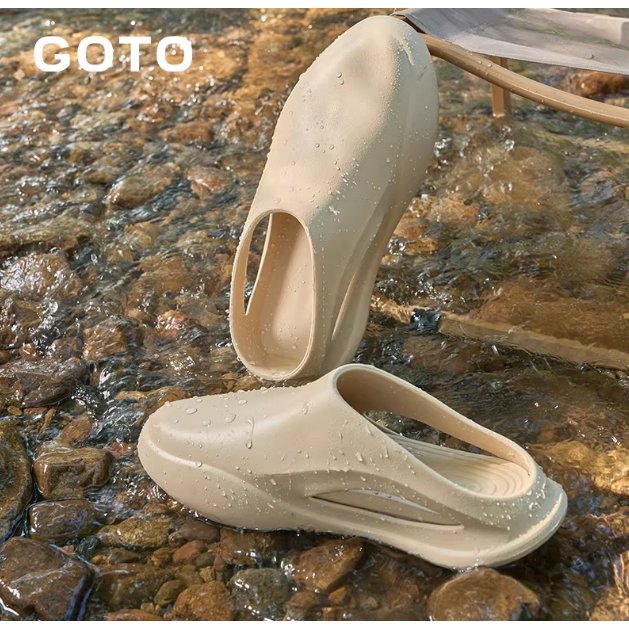 《4AM寅選》 GOTO 星豚拖鞋 官方正品 星豚洞洞鞋 透氣 EVA 發炮 增高 拖鞋 戶外 防水-細節圖2