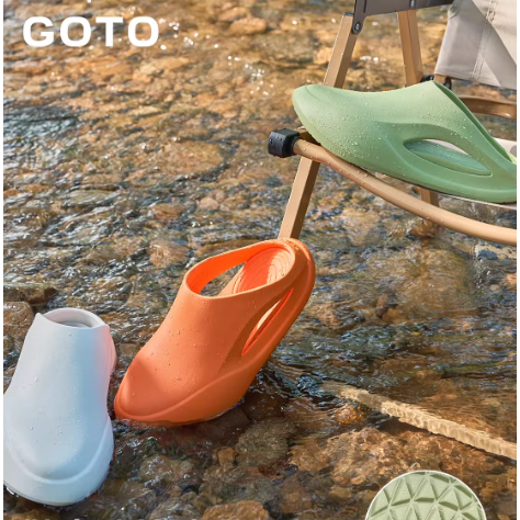 《4AM寅選》 GOTO 星豚拖鞋 官方正品 星豚洞洞鞋 透氣 EVA 發炮 增高 拖鞋 戶外 防水-細節圖4