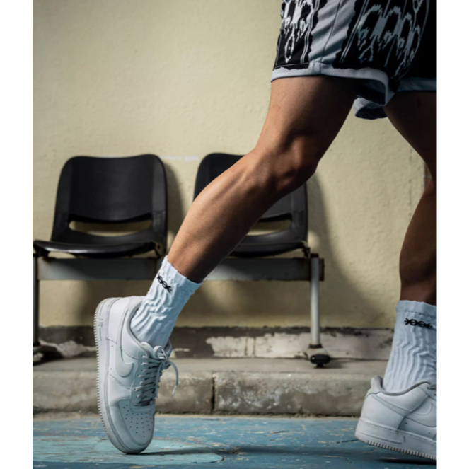 《4AM寅選》 HideFxxx海德弗斯 刺繡休閒襪 籃球襪 運動襪 潮流 防滑 耐磨 透氣 球襪-細節圖9