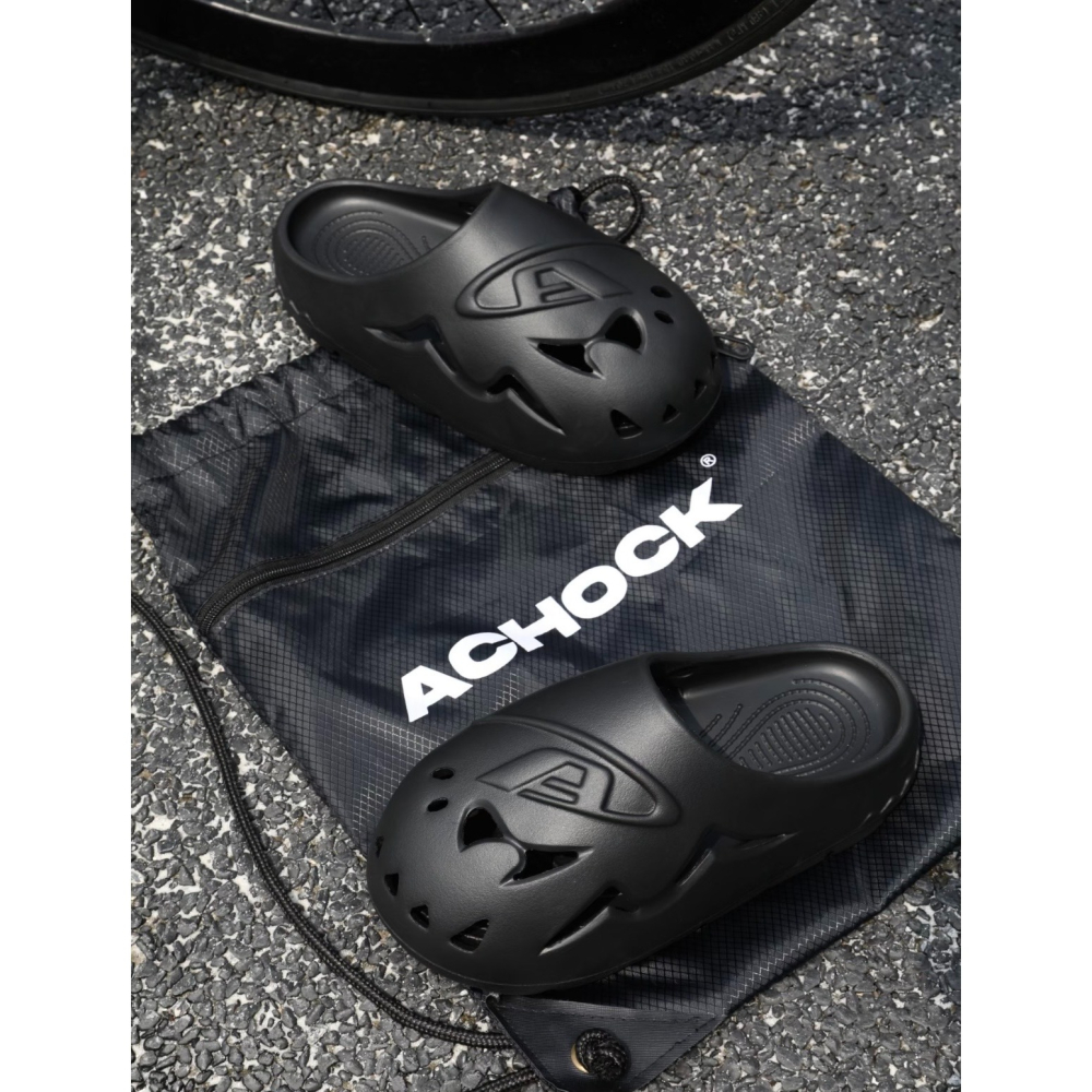 《4AM寅選》 Achock 恐龍蛋洞洞鞋 新品上市 戶外 增高 籃球 恢復拖鞋 踩屎感 運動 拖鞋 男-細節圖2
