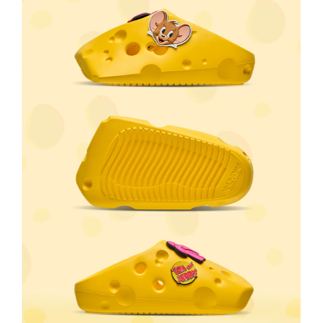 《4AM寅選》HEYDAY X Tom＆Jerry 奶酪洞洞鞋 湯姆貓與傑利鼠 穆勒拖鞋 半拖鞋 厚底鞋 休閒鞋 舒適-細節圖9