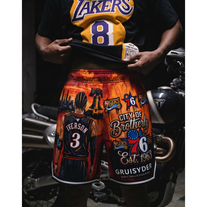 《4AM寅選》GRUISYDER Kobe Iverson Drew Remake 透氣球褲 網布 籃球褲 NBA-細節圖4