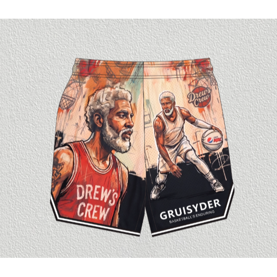 《4AM寅選》GRUISYDER Kobe Iverson Drew Remake 透氣球褲 網布 籃球褲 NBA-規格圖11