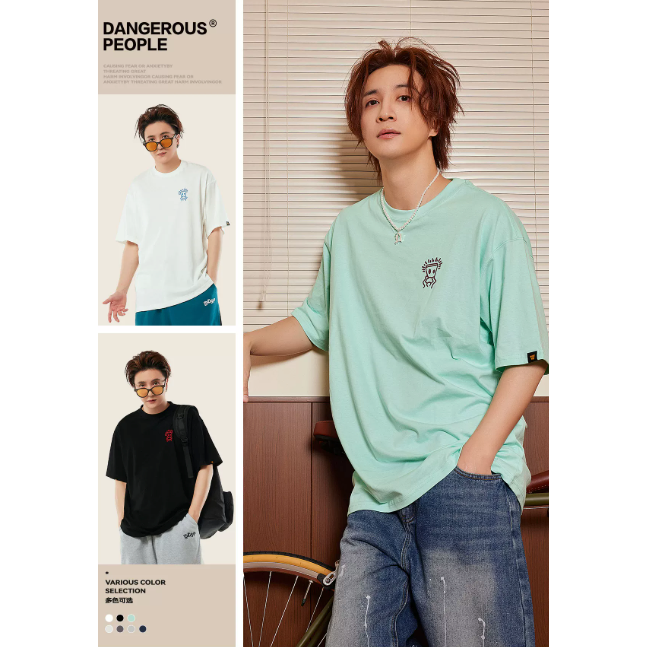 《4AM寅選》Dangerouspeople 薛之謙 基礎LOGO純棉T T-Shirt 短T 潮T 潮流 短袖 純棉-細節圖2