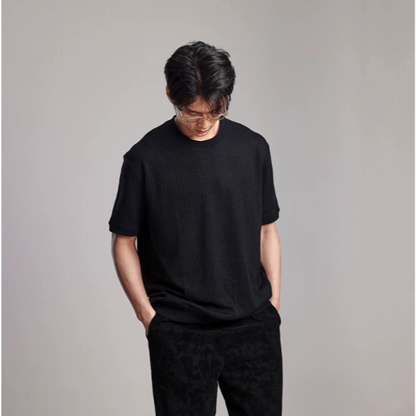 《4AM寅選》 Unshackled 潮流素T 老錢風 華夫格 短T T-Shirt 素T-規格圖7