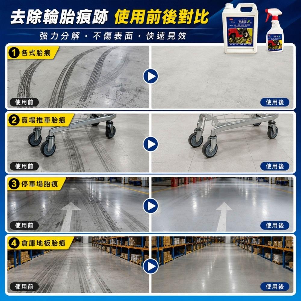 胎痕清 - 超值組合專區 輪胎來過不留證據 快速還原地面 地面潔淨升級 高效除印-細節圖4