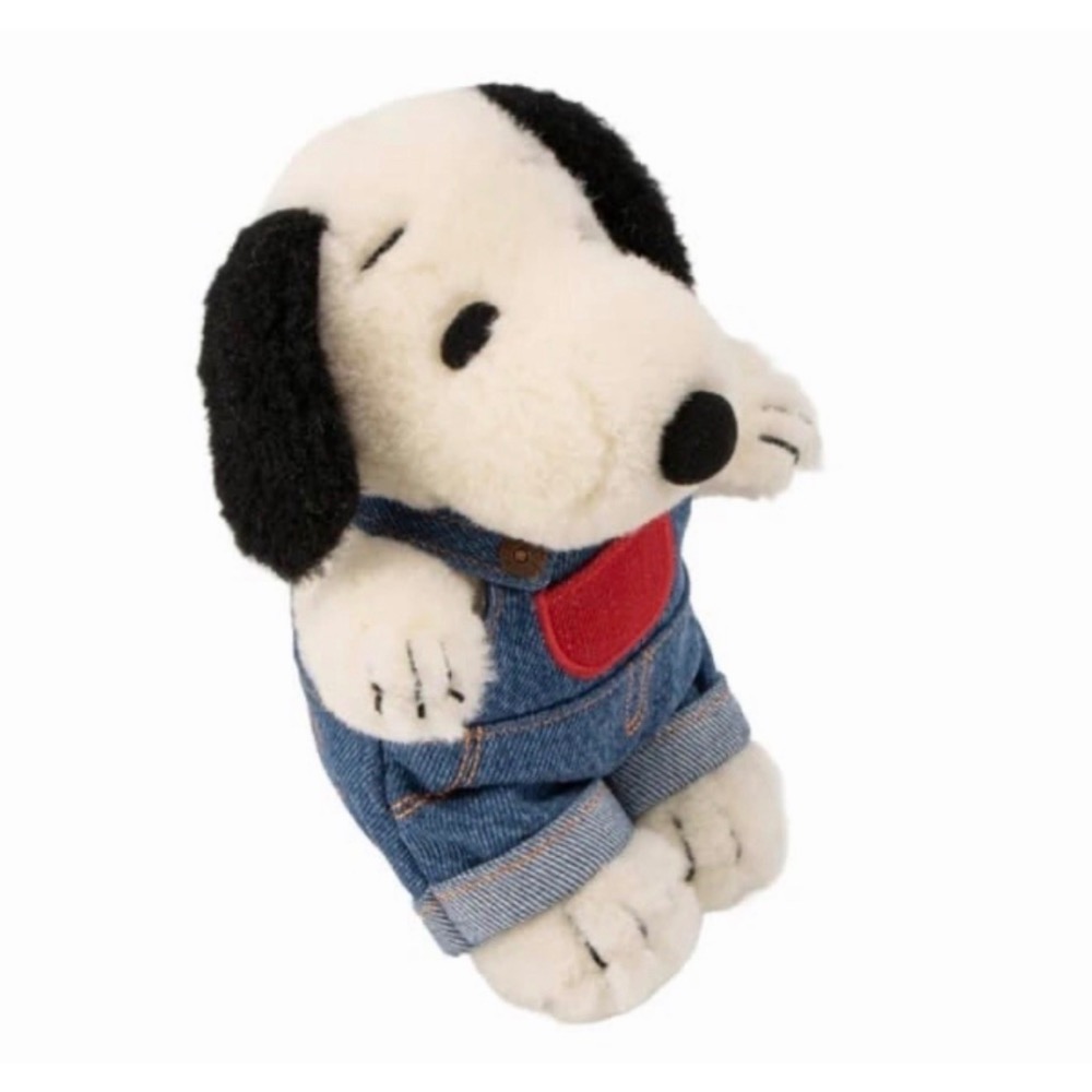 日本🇯🇵Snoopy X EDWIN 史努比牛仔品牌聯名史努比牛仔工人背帶褲玩偶-細節圖2