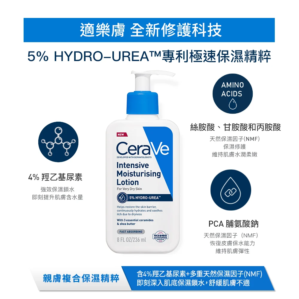 【藥局直營】CeraVe適樂膚-極速修護保濕精華乳 236ml|神經醯胺|HYDRO-UREA™ 大昕藥局-細節圖4