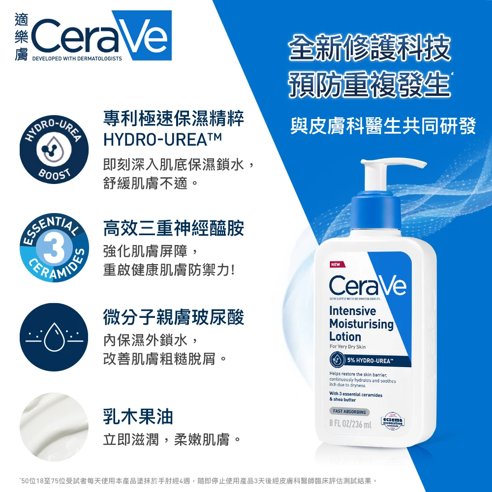 【藥局直營】CeraVe適樂膚-極速修護保濕精華乳 236ml|神經醯胺|HYDRO-UREA™ 大昕藥局-細節圖5