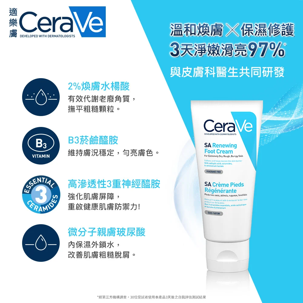 【藥局直營】CeraVe 適樂膚B3水楊酸煥膚修護美體霜88ml神經醯胺|HYDRO-UREA(買即隨機贈適樂膚小樣)-細節圖5