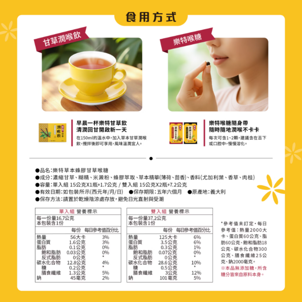 【藥局直營】樂特 甘草喉糖 蜂膠 濃縮潤喉糖  義大利進口 大昕藥局-細節圖5