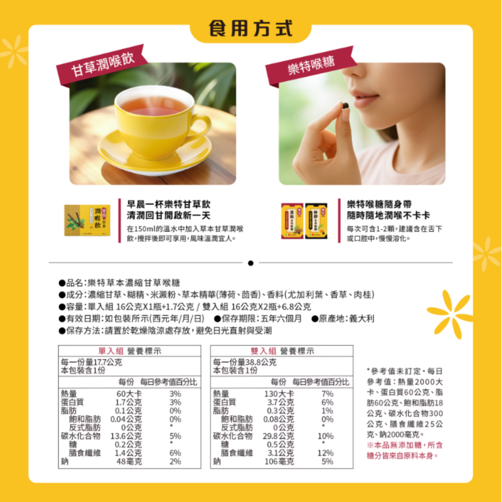 【藥局直營】樂特 甘草喉糖 蜂膠 濃縮潤喉糖  義大利進口 大昕藥局-細節圖6
