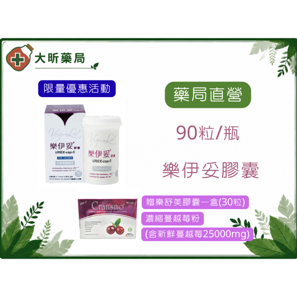 【藥局直營】樂伊妥/優芮珂絲(2種包裝隨機出貨) 益生菌膠囊  專利女性私密處益生菌株 樂伊妥膠囊 大昕藥局-細節圖2