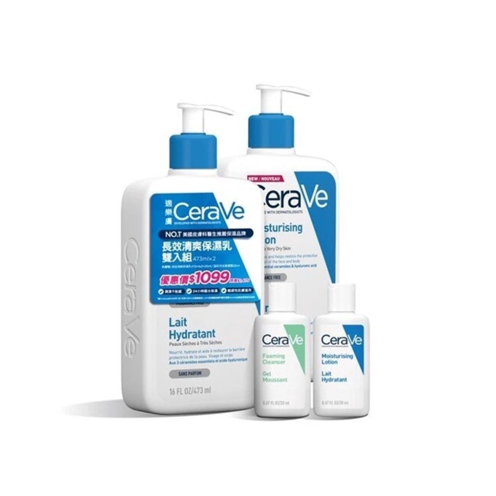 藥局直營 CeraVe 適樂膚-長效清爽保濕乳 473ml 雙入組|神經醯胺|玻尿酸(買即隨機贈適樂膚小樣) 大昕藥局-細節圖2