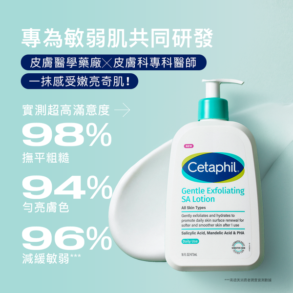 【藥局直營】Cetaphil 舒特膚三酸煥膚嫩亮 修護乳473ml |杏仁酸 |水楊酸 |葡萄糖酸 大昕藥局-細節圖3