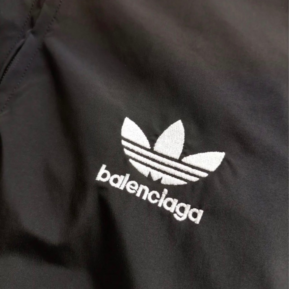 Balenciaga Adidas 2023聯名尼龍新款尼龍寬鬆外套時尚休閒拉鍊字母刺繡巴黎世家愛迪達同款-細節圖4