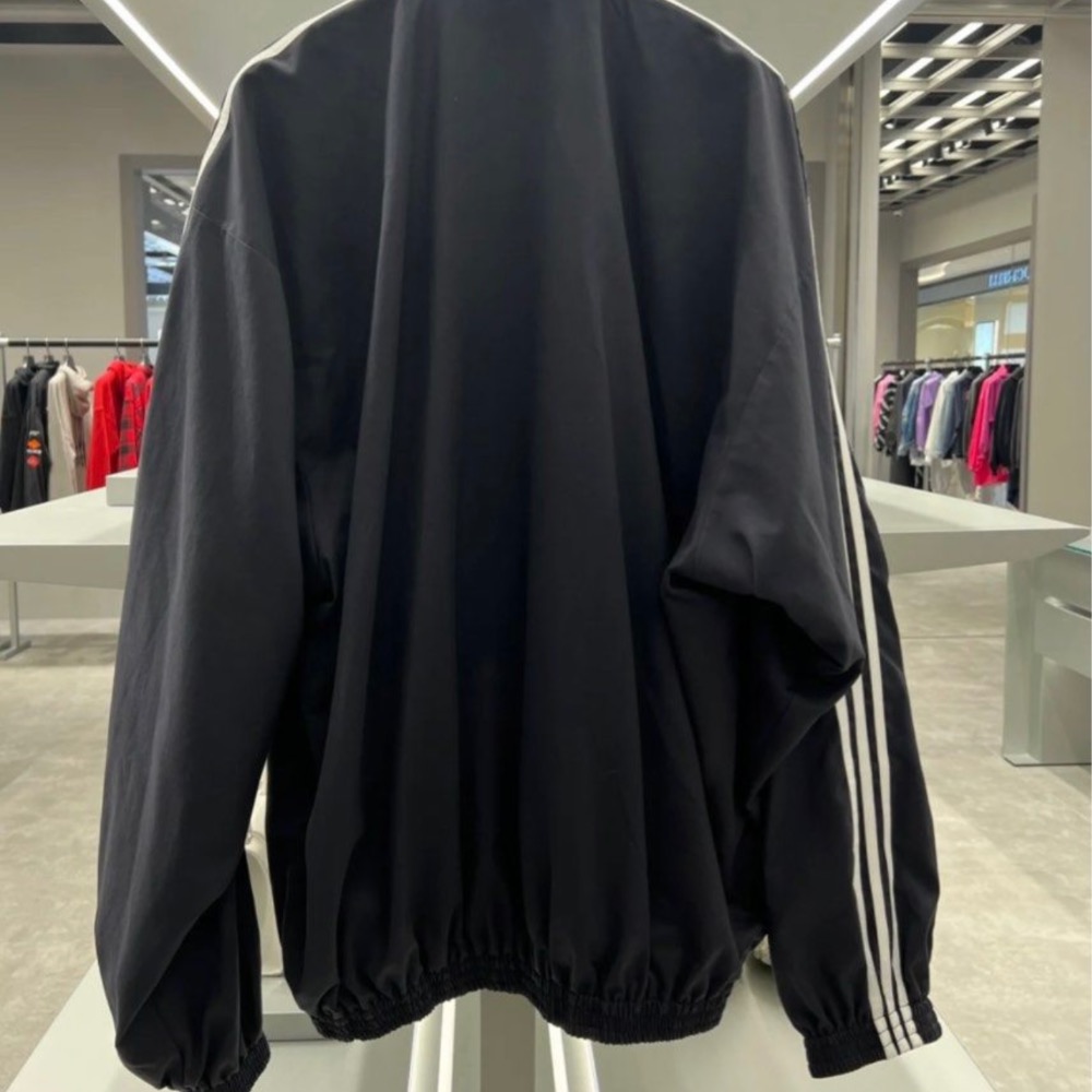 Balenciaga Adidas 2023聯名尼龍新款尼龍寬鬆外套時尚休閒拉鍊字母刺繡巴黎世家愛迪達同款-細節圖7