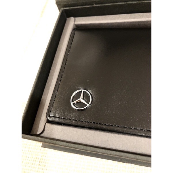 《豪華2入組合》全新賓士正品高級防盜柔軟皮質皮夾卡夾錢包2入BENZ logo Mercedes Benz-細節圖4