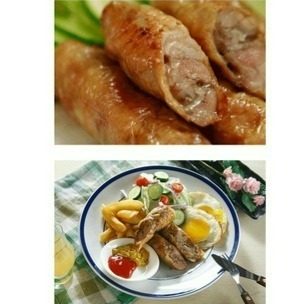 【張家海陸網】雞腿捲大條 500g  5條-細節圖3