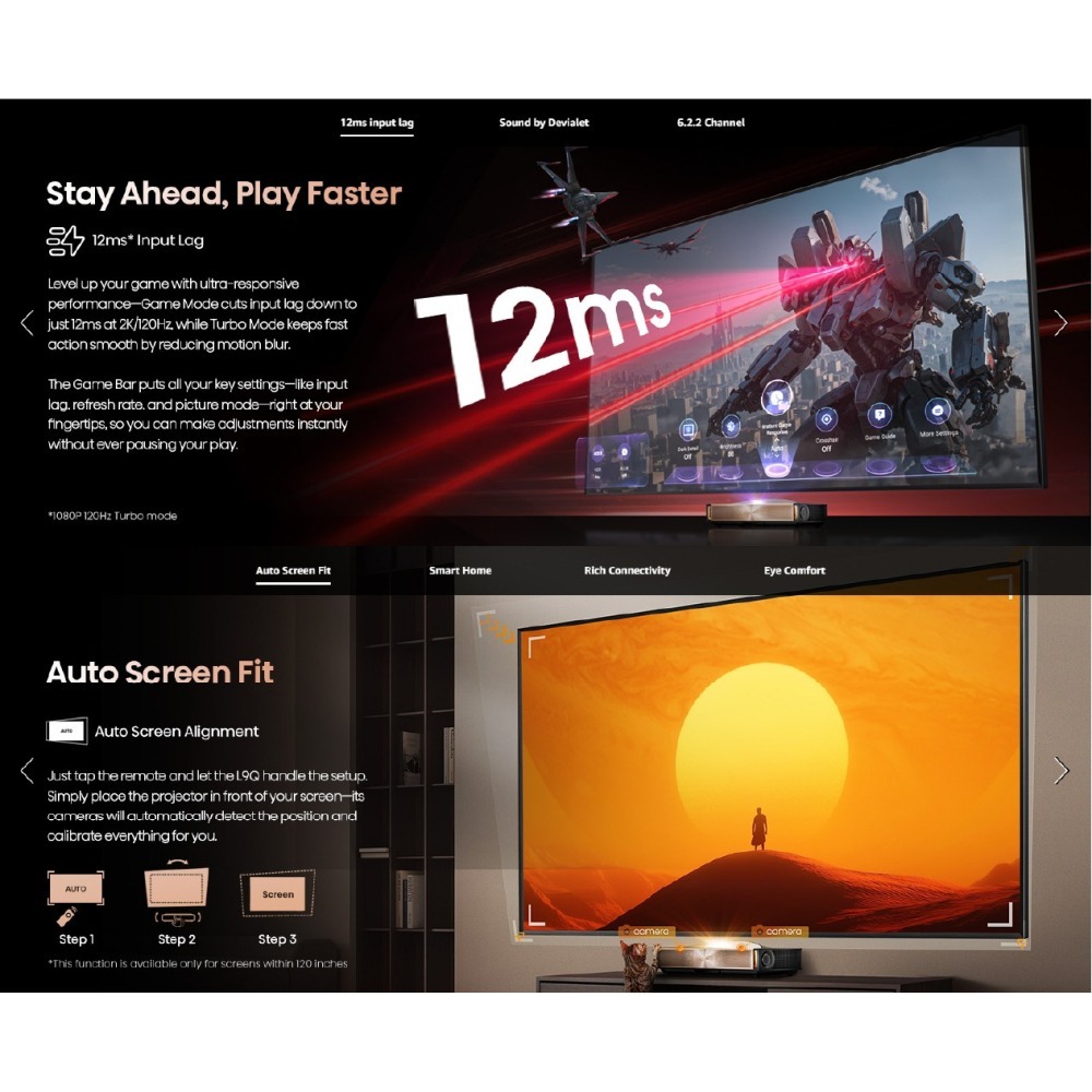 【Hisense】L9Q 旗艦超短焦4K三原色雷射電視 雷射投影機  帝瓦雷6.2.2聲道 UHD 5000流明-細節圖5