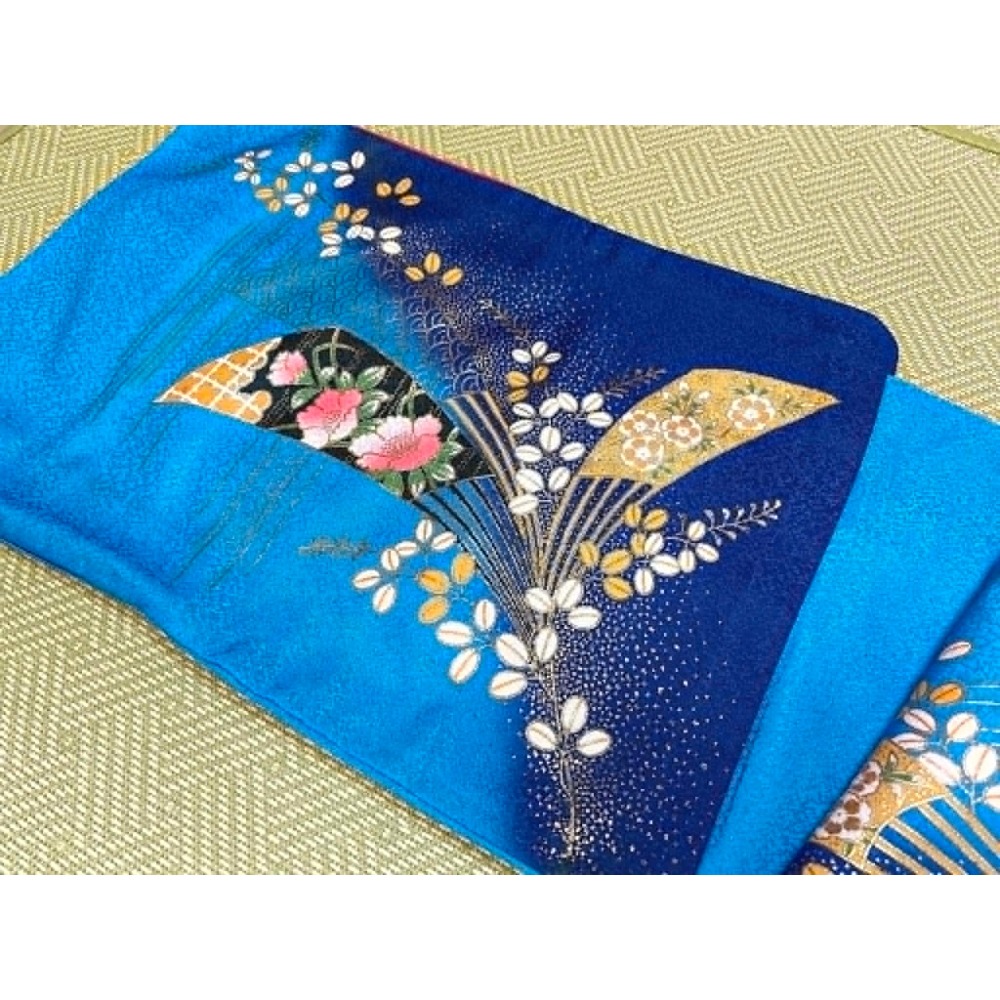N202606M010 [中古和服] 藍色訪問着-細節圖2