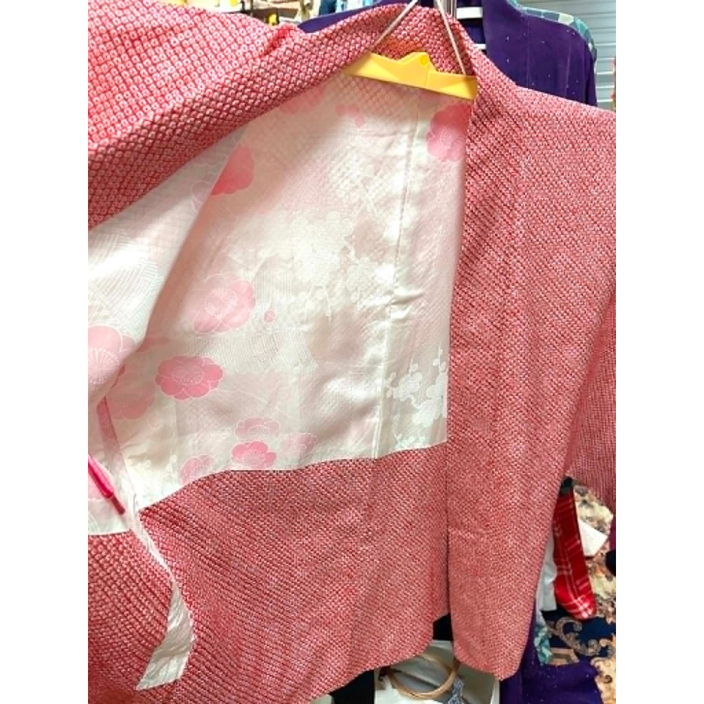 YKC2026J002 [中古羽織]中古粉色絞染羽織-細節圖2