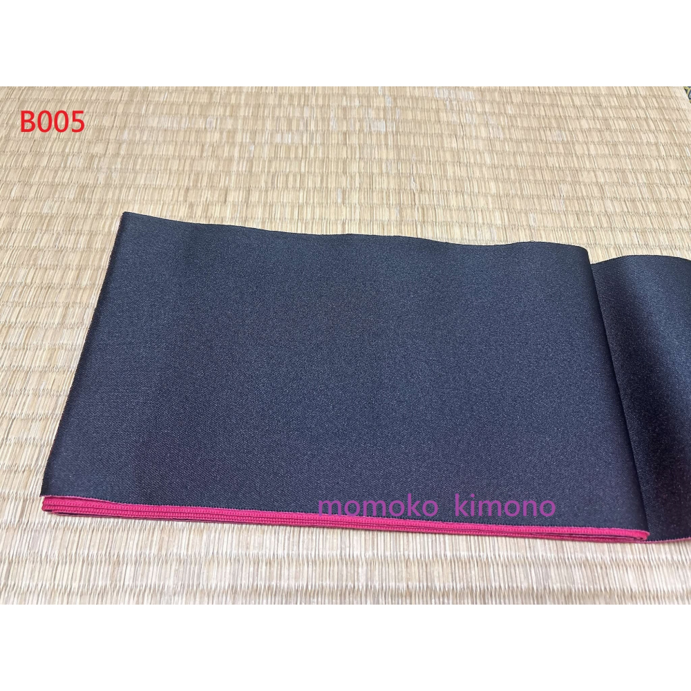 YOH2026M006 [新品半幅帶] 紅色無地半幅帶．浴衣用．袴用-細節圖3