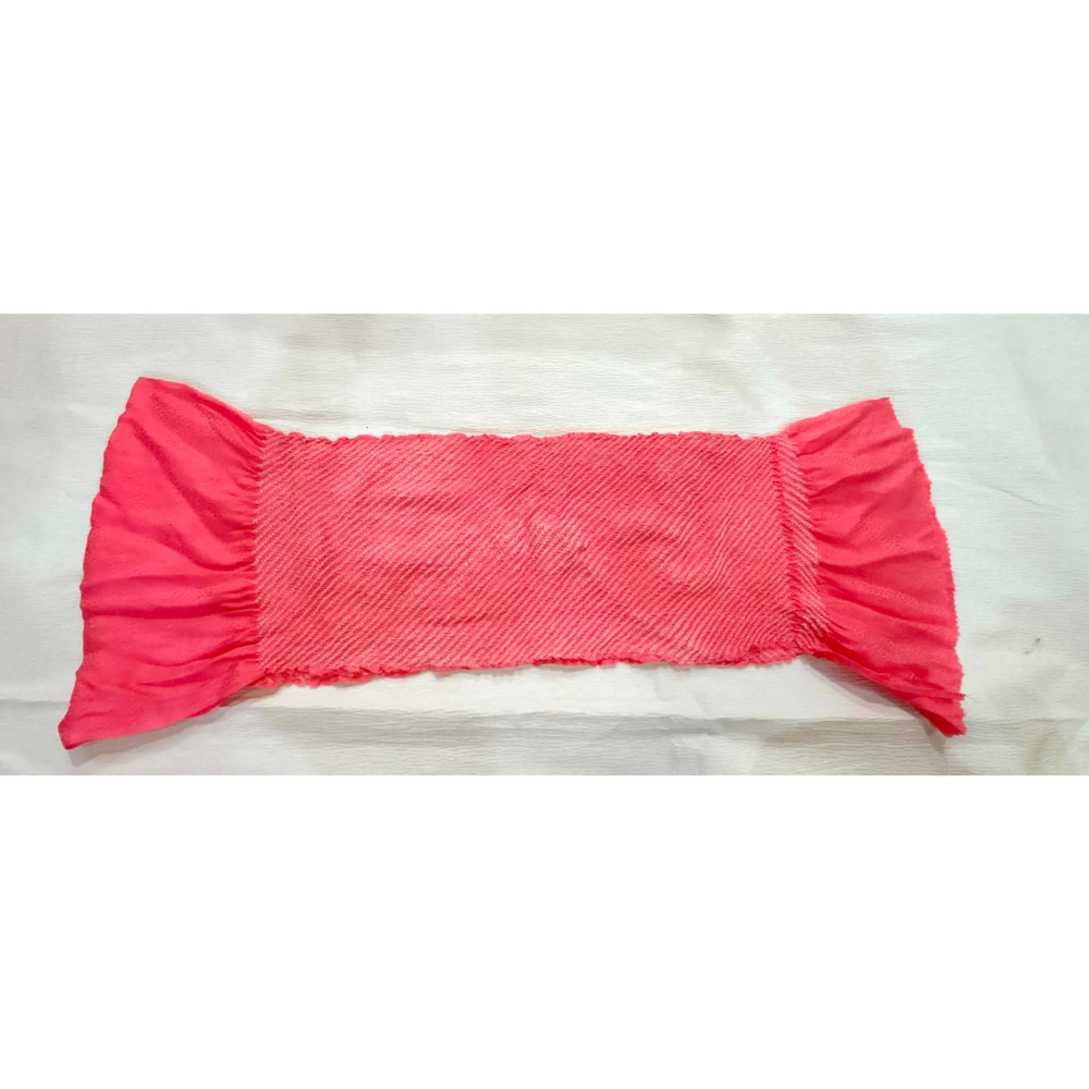 YDA2026M003 [中古帶揚] 振袖用絞染帶揚（紅色）-細節圖2