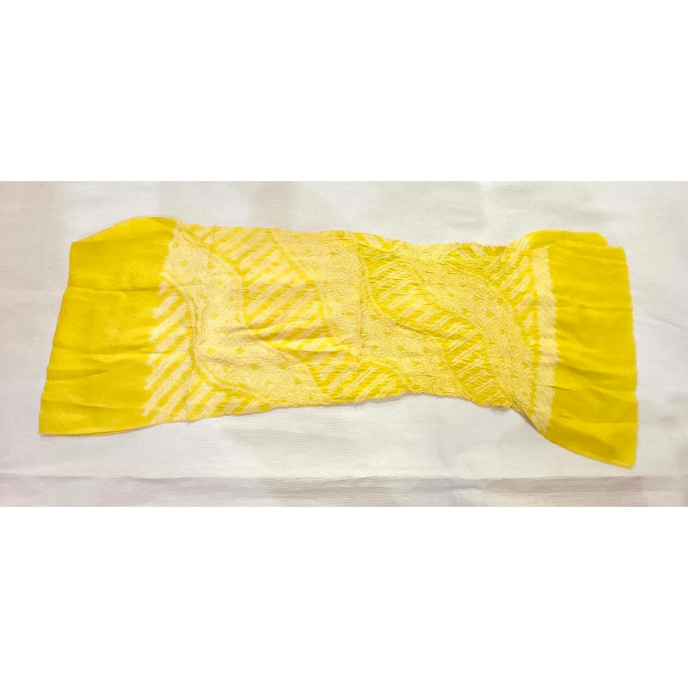 YDA2026M006 [中古帶揚] 振袖用絞染帶揚（黃色）-細節圖4