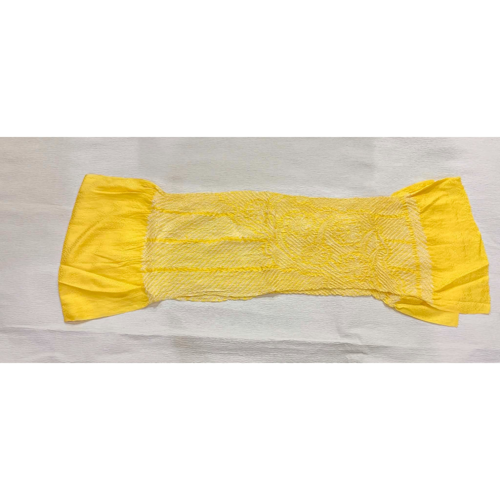 YDA2026M010 [中古帶揚] 振袖用絞染帶揚（黃色）-細節圖4