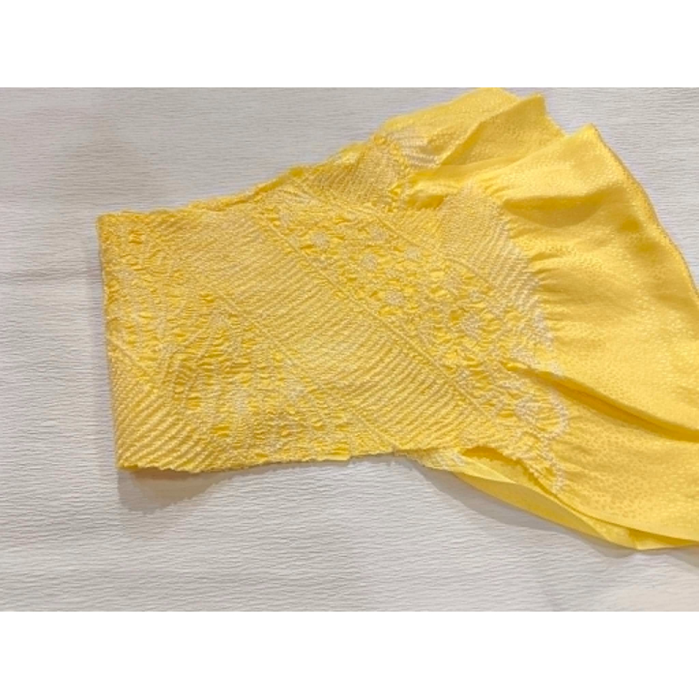 YDA2026M012 [中古帶揚] 振袖用絞染帶揚（黃色）-細節圖2