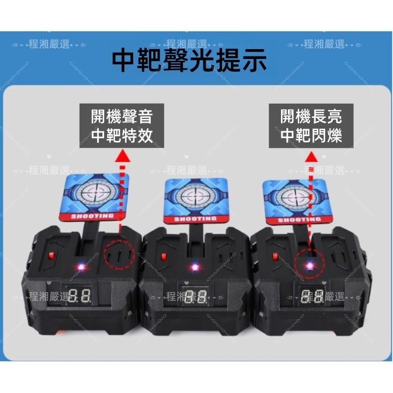 程湘嚴選 電子計分標靶 玩具發射器 電子射擊靶 自動翻起 聲光效果 親子互動 射擊遊戲 生日禮物 台灣現貨 附發票-細節圖6