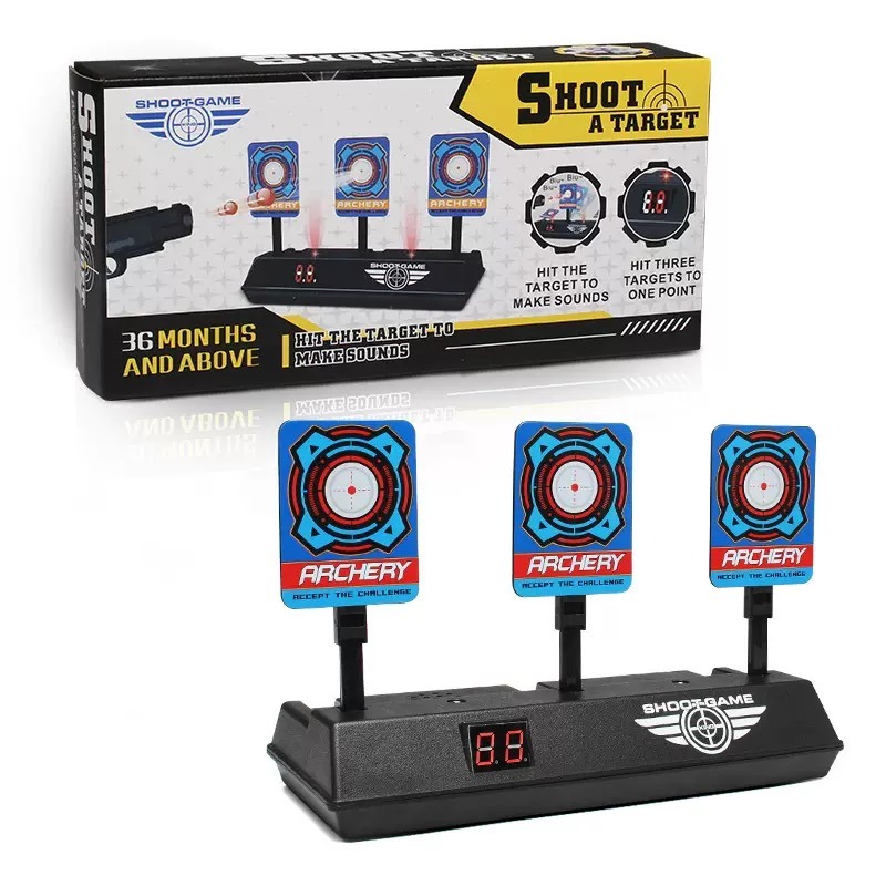 程湘嚴選 電子計分標靶 玩具發射器 電子射擊靶 自動翻起 聲光效果 親子互動 射擊遊戲 生日禮物 台灣現貨 附發票-規格圖7