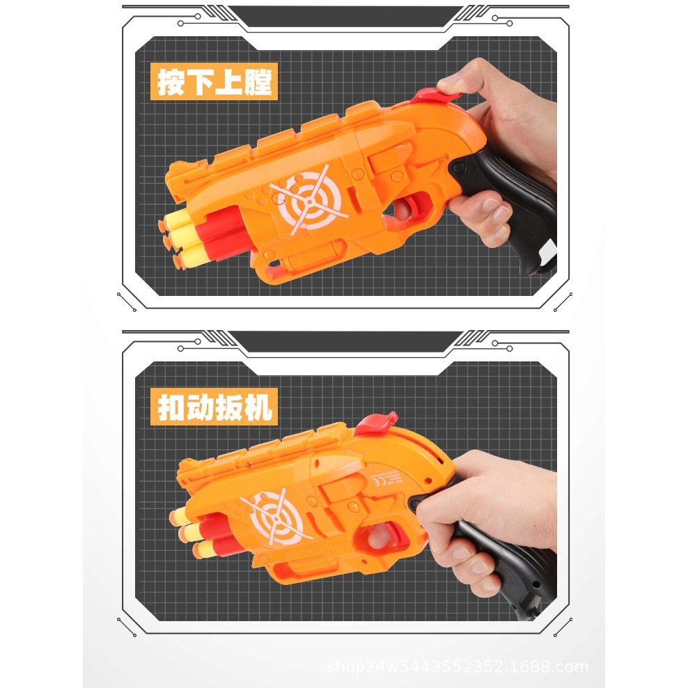 程湘嚴選 玩具發射器 射擊玩具 手動軟彈槍 手動發射 附安全子彈 親子互動 戶外遊戲 生日禮物 台灣現貨 附發票-細節圖4