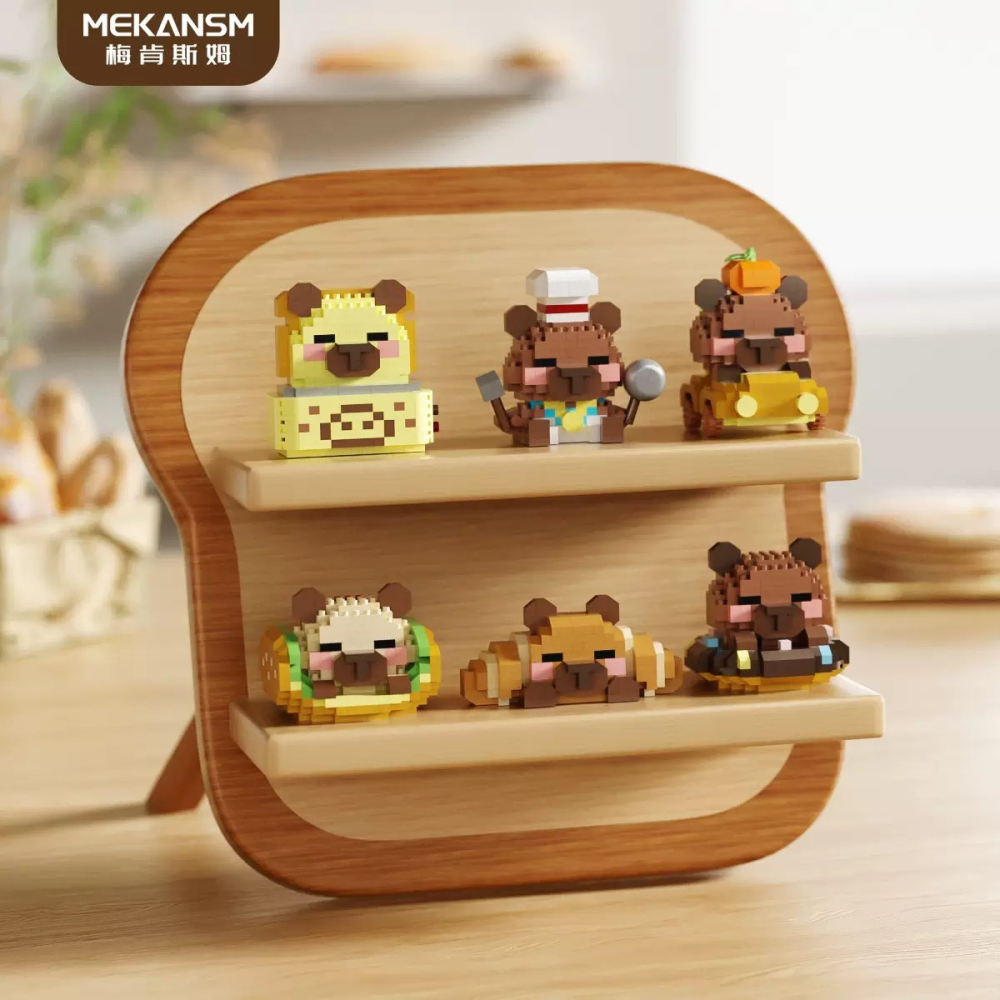 程湘嚴選 水豚君 卡皮巴拉 動物積木 烘培造型 鑽石積木 微型積木 益智拼裝 收藏擺飾 療癒小物 生日禮物 台灣現貨-細節圖2