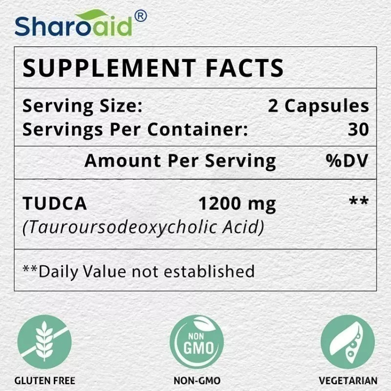 ［現貨］Sharoaid TUDCA 1200mg 60顆 - 高強度配方 牛磺熊去氧膽酸 柏格醫生 Dr.berg-細節圖3