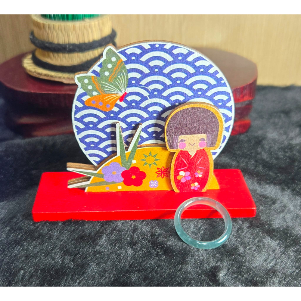 A貨 16.60mm 危 藍水 戒圈 戒指 玉戒 指環 尾戒 飾品 生日 新年 情人節 禮物 收藏 擺飾 A0036-細節圖8