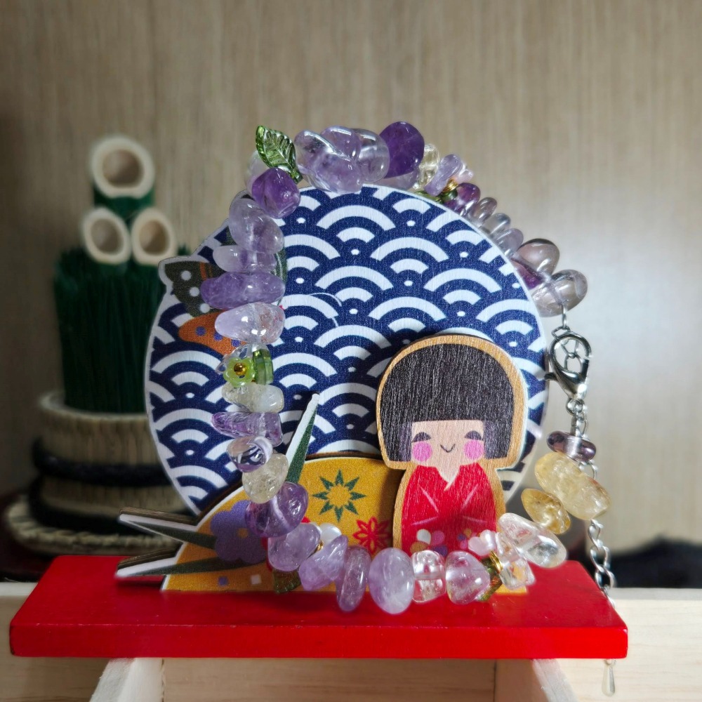 全新 手圍14~19 紫水晶 黃水晶 手環 手鍊 手串 飾品 生日 2月 誕生石 聖誕 情人節 畢業 禮物 A0091-細節圖4