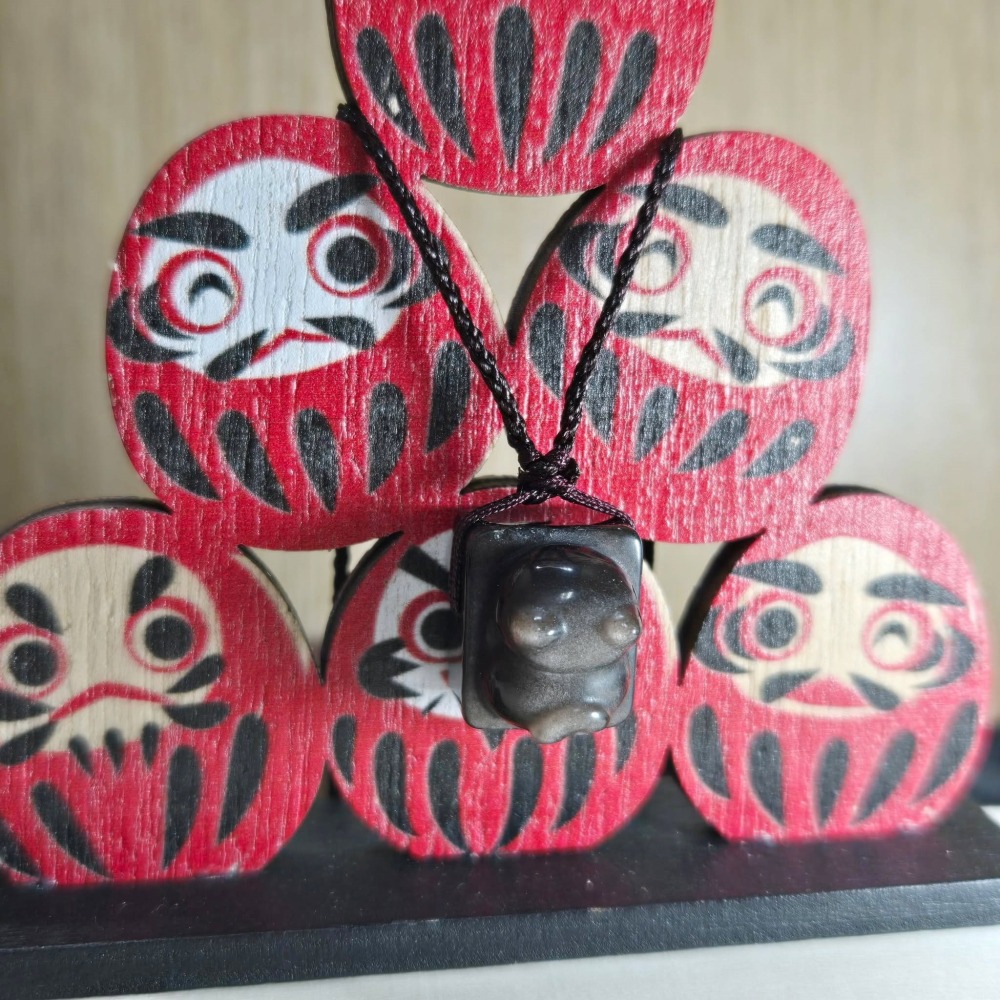 可愛 小貓 貓咪 貓爪 銀曜石 印章 擺飾 百元 飾品 項鍊 吊飾 生日 情人節 畢業 交換 開運 禮物 A0095-細節圖8