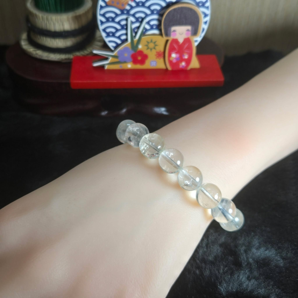 溫柔 閃耀 10.2mm 淡黃 水晶 手環 手鍊 手串 飾品 11月 生日 誕生石 聖誕 情人節 畢業 禮物 E0002-細節圖6