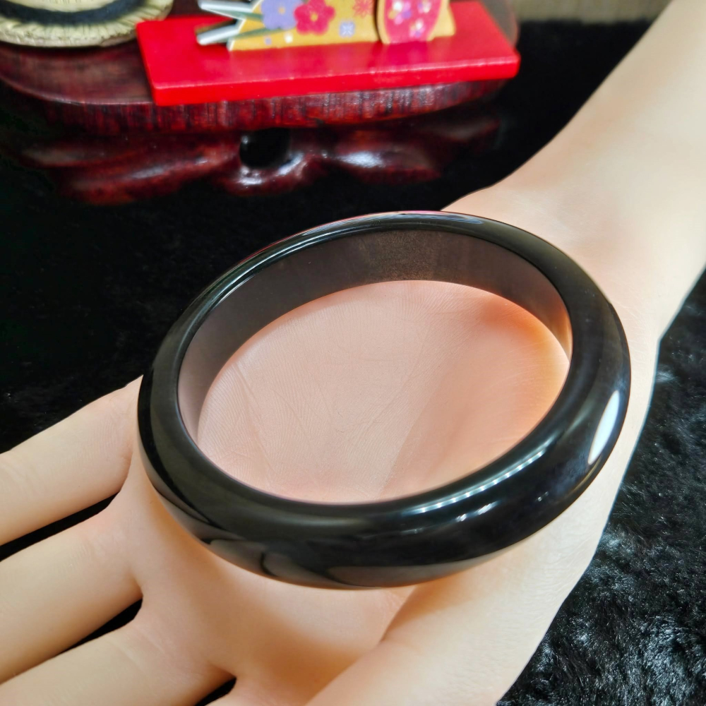 ｜守護能量，穩定內在力量｜ 56.54mm 銀曜石 手鐲 飾品 生日 聖誕 情人節 畢業 交換 開運 禮物 C0019-細節圖7