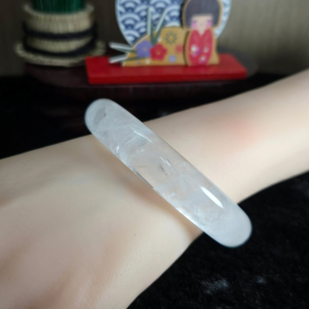 ｜藏如雲霧，自成空靈｜59.13mm 白幽靈 平安鐲 手鐲 飾品 生日 聖誕 情人節 畢業 交換 禮物 C0028-細節圖4