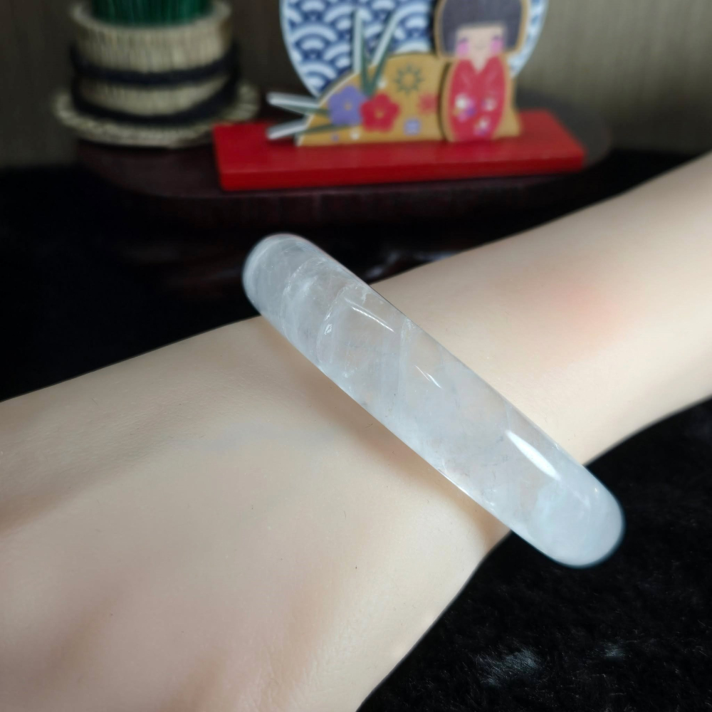｜藏如雲霧，自成空靈｜59.13mm 白幽靈 平安鐲 手鐲 飾品 生日 聖誕 情人節 畢業 交換 禮物 C0028-細節圖5