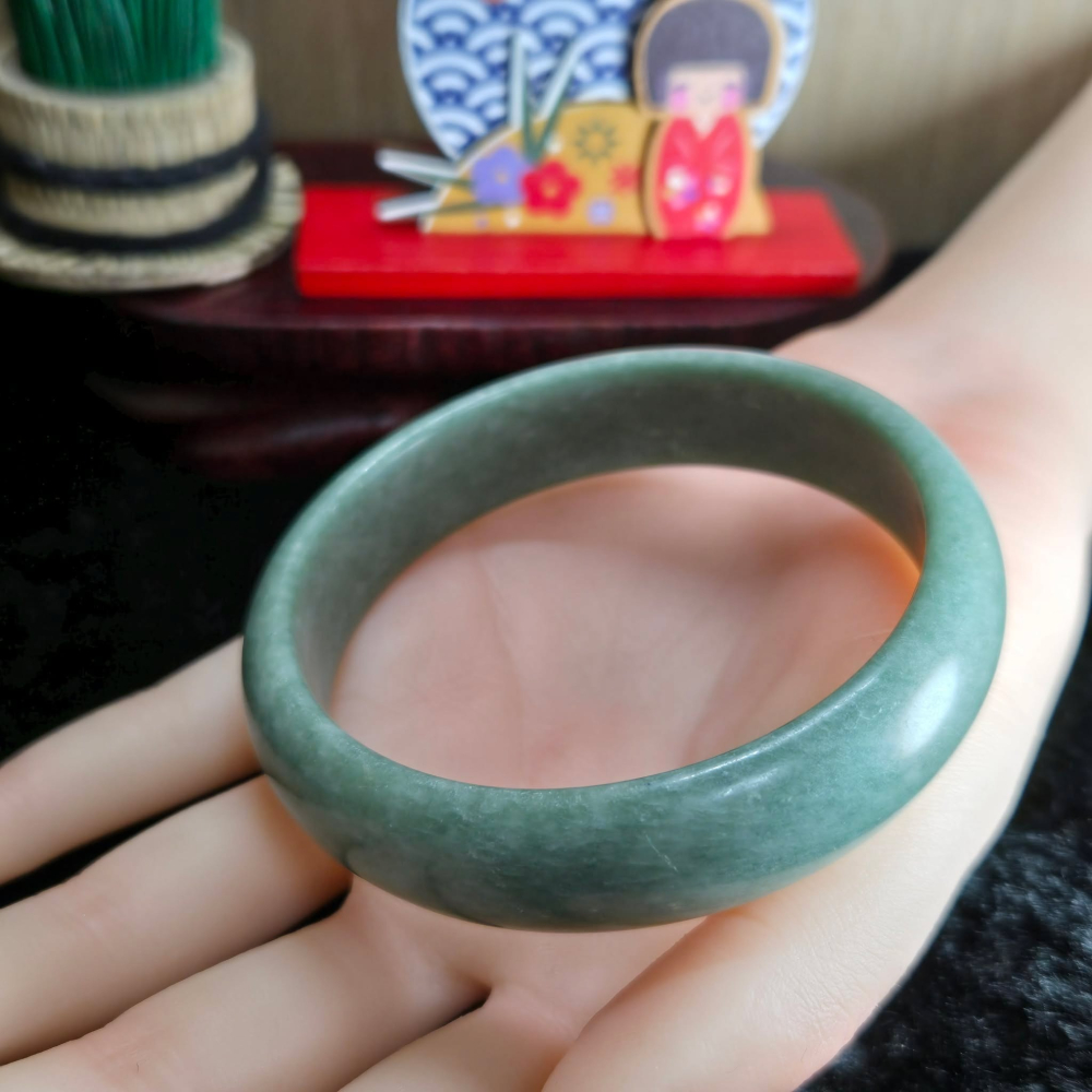 <結緣品>｜簡約不張揚，盡顯東方之美｜62.3mm 貴州翠 手鐲 平安鐲 飾品 生日 母親節 交換 禮物 C0029-細節圖2