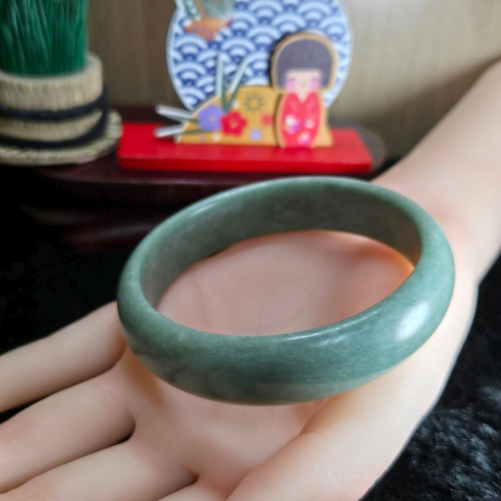 <結緣品>｜簡約不張揚，盡顯東方之美｜62.3mm 貴州翠 手鐲 平安鐲 飾品 生日 母親節 交換 禮物 C0029-細節圖4