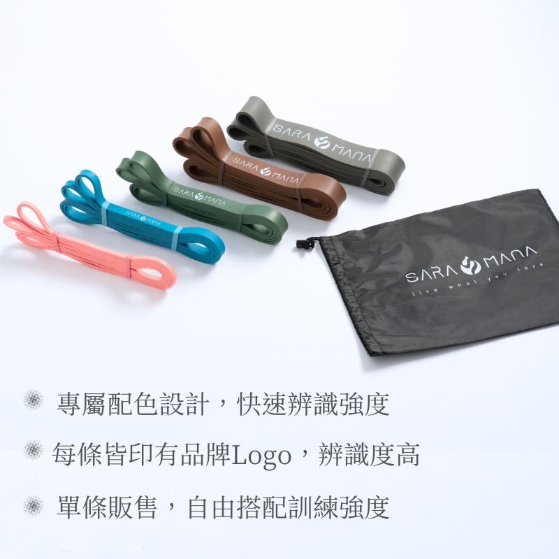 🔥加厚耐用🔥【SARA MANA】乳膠彈力帶 健身拉力帶 力量訓練 阻力帶 居家健身 塑型-細節圖4