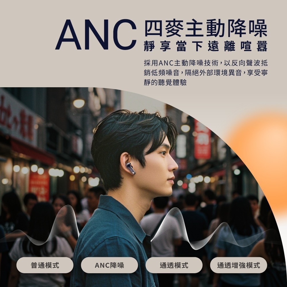 威力家 aircolor Pure Touch 觸控螢幕 ANC+ENC降噪 真無線藍牙耳機 藍牙V5.4 HiFi-細節圖7