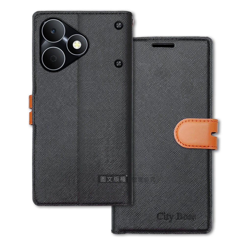 威力家 CITY都會風 realme Note 80 4G 插卡立架磁力手機皮套 有吊飾孔-規格圖5