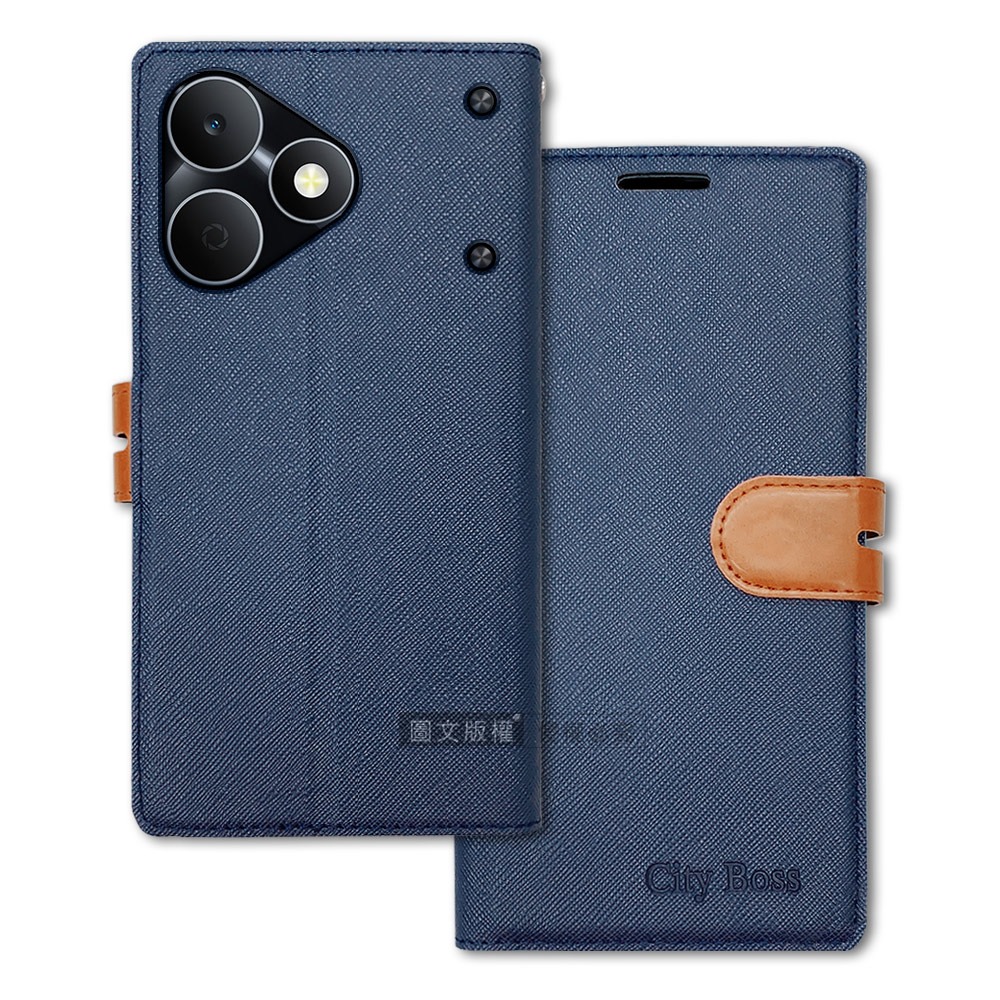 威力家 CITY都會風 realme Note 80 4G 插卡立架磁力手機皮套 有吊飾孔-規格圖5